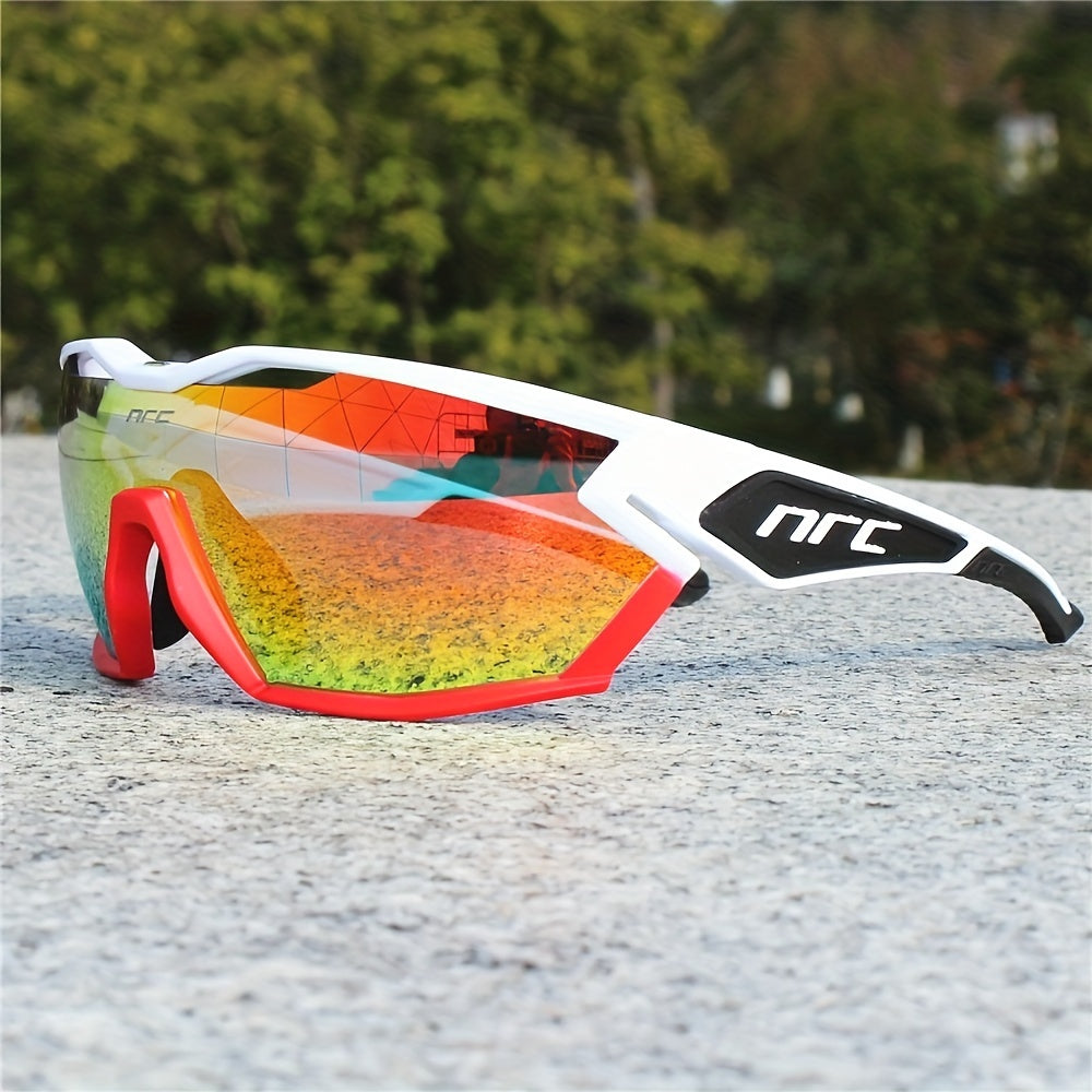 Sykkelbriller i polykarbonat med 3 linser – Vindtette briller for sykling, løping og utendørsaktiviteter