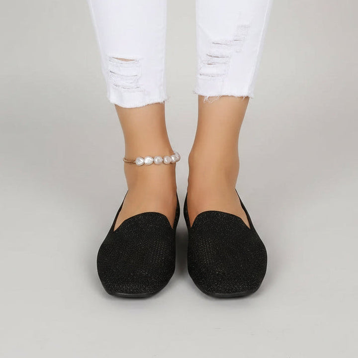 Ortopediske slip-on-sneakers for dame med myk fotseng og pustende mesh