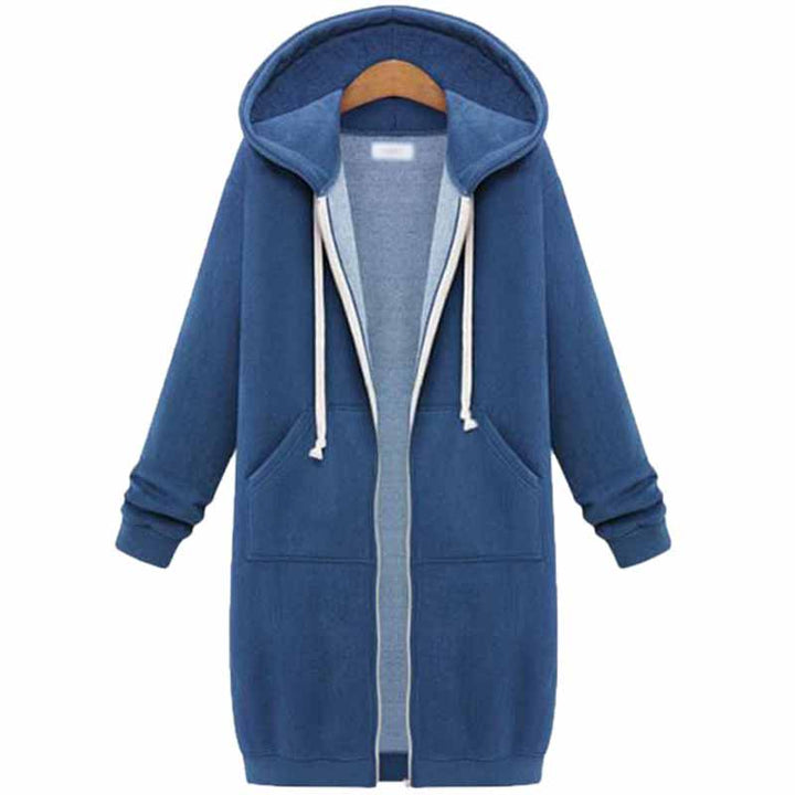 Rento pitkä naisten neuletakki - CozyZip