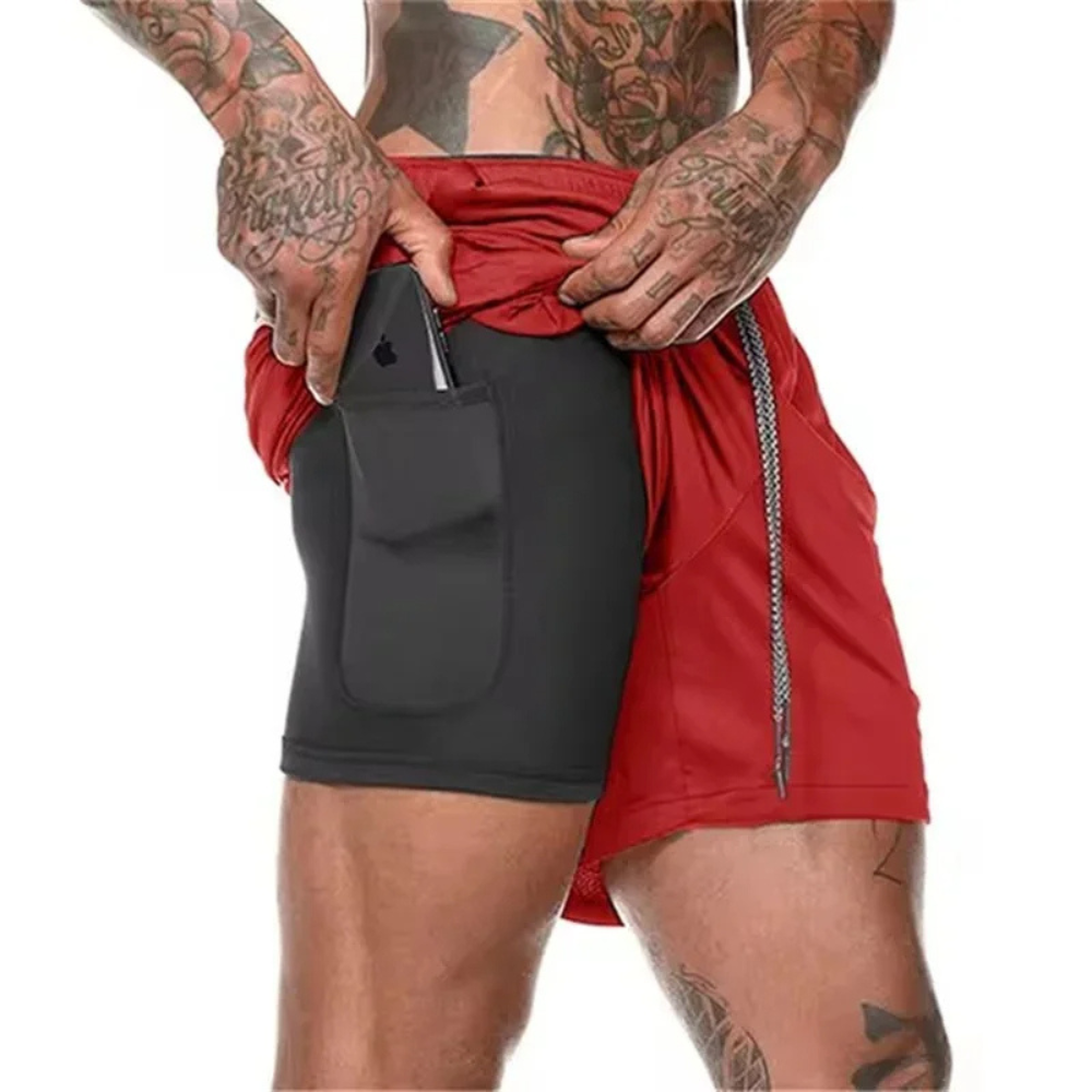 2-i-1 Menns Sport Shorts – Utviklet for Ytelse og Komfort