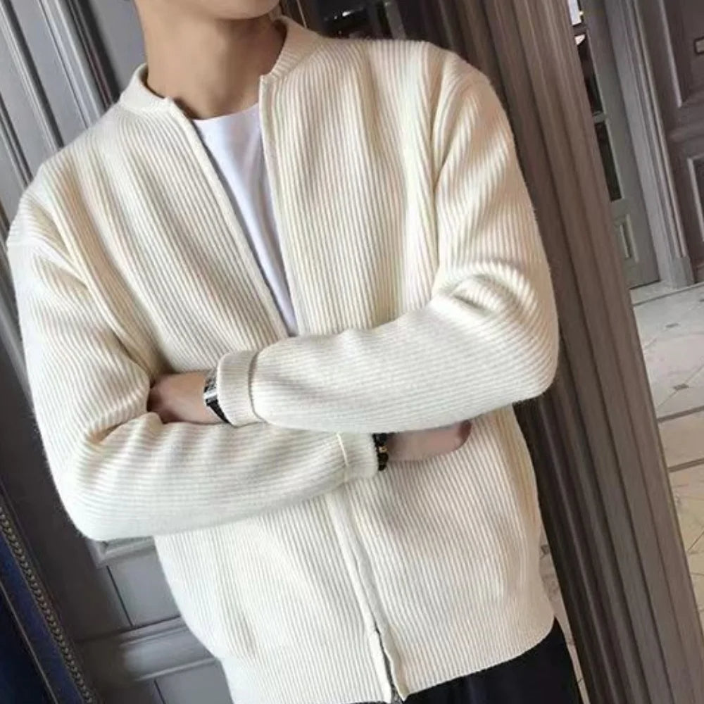 Varm og Stilig Strikket Herre Cardigan