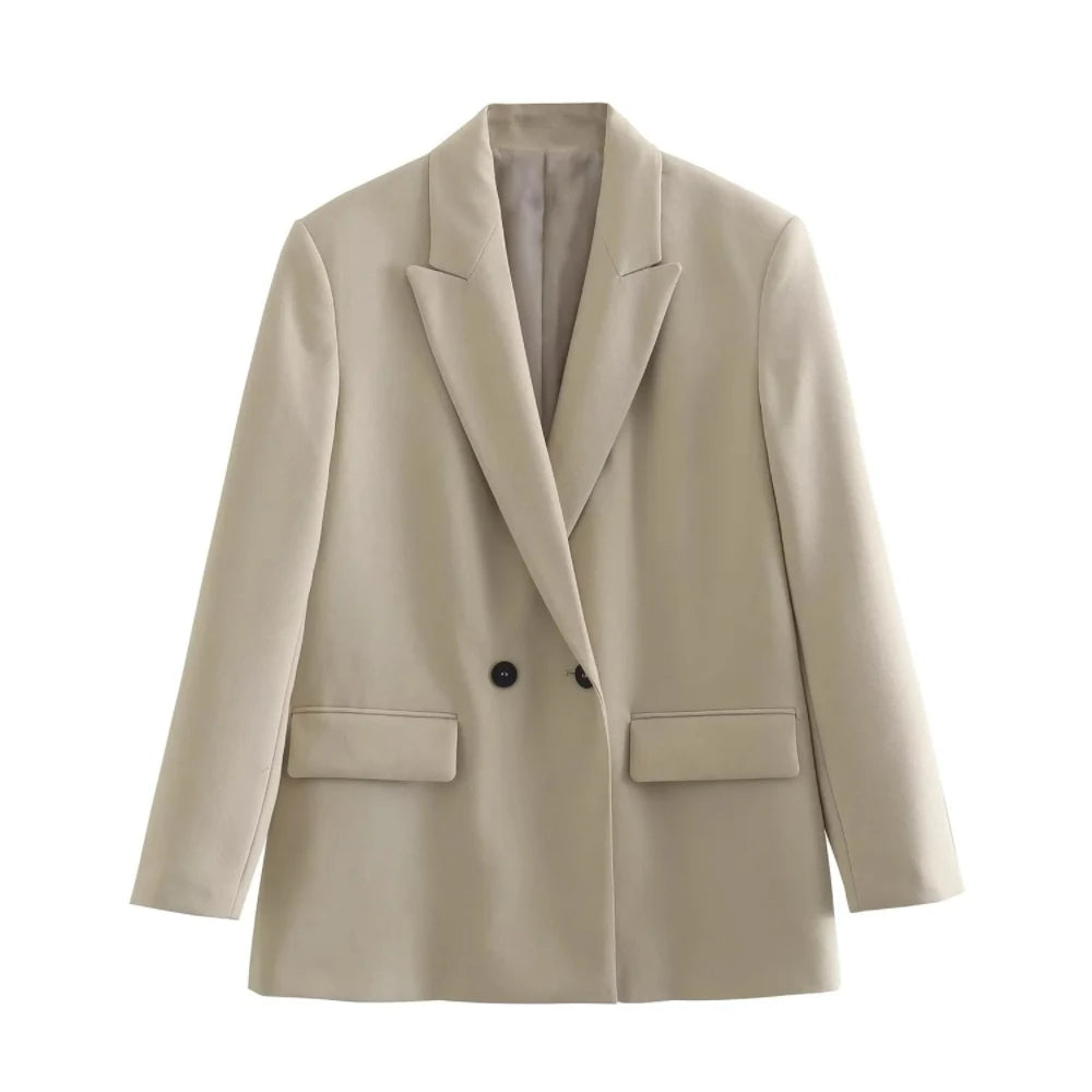 Elegante Double-Breasted Blazer for Damer