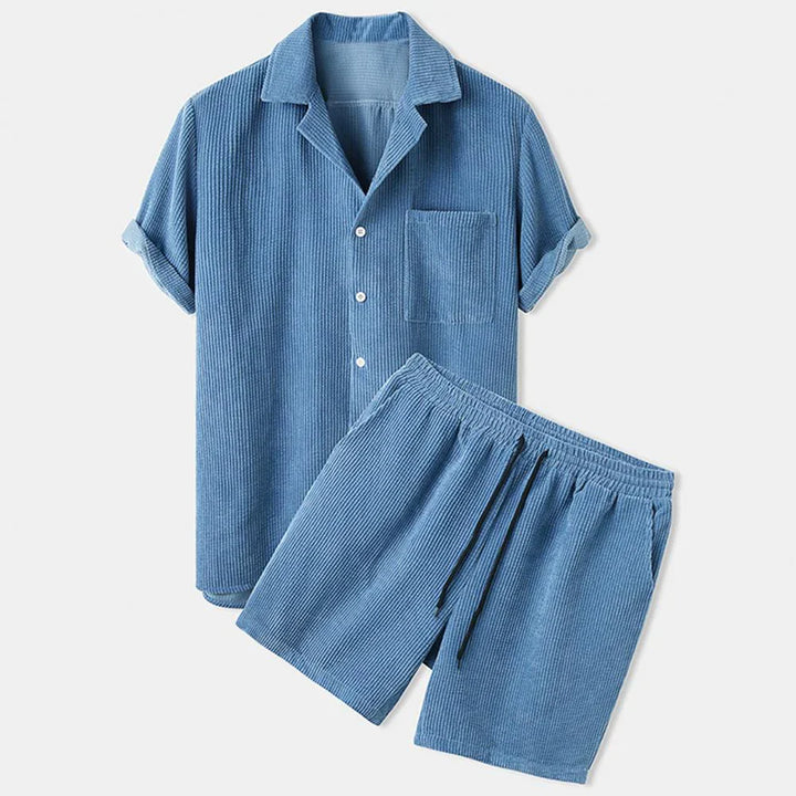 BreezeSet – Herre Kordfløyels Shorts Sett
