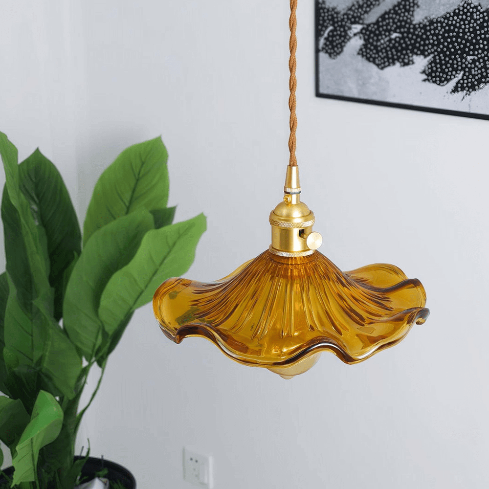 Hibiscus-hengelampe - koselig LED-belysning