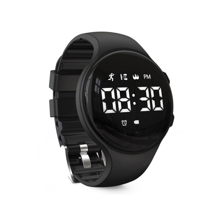 Digital LED-klokke med skritteller og vibrasjonsalarm – Fitnesstracker for barn