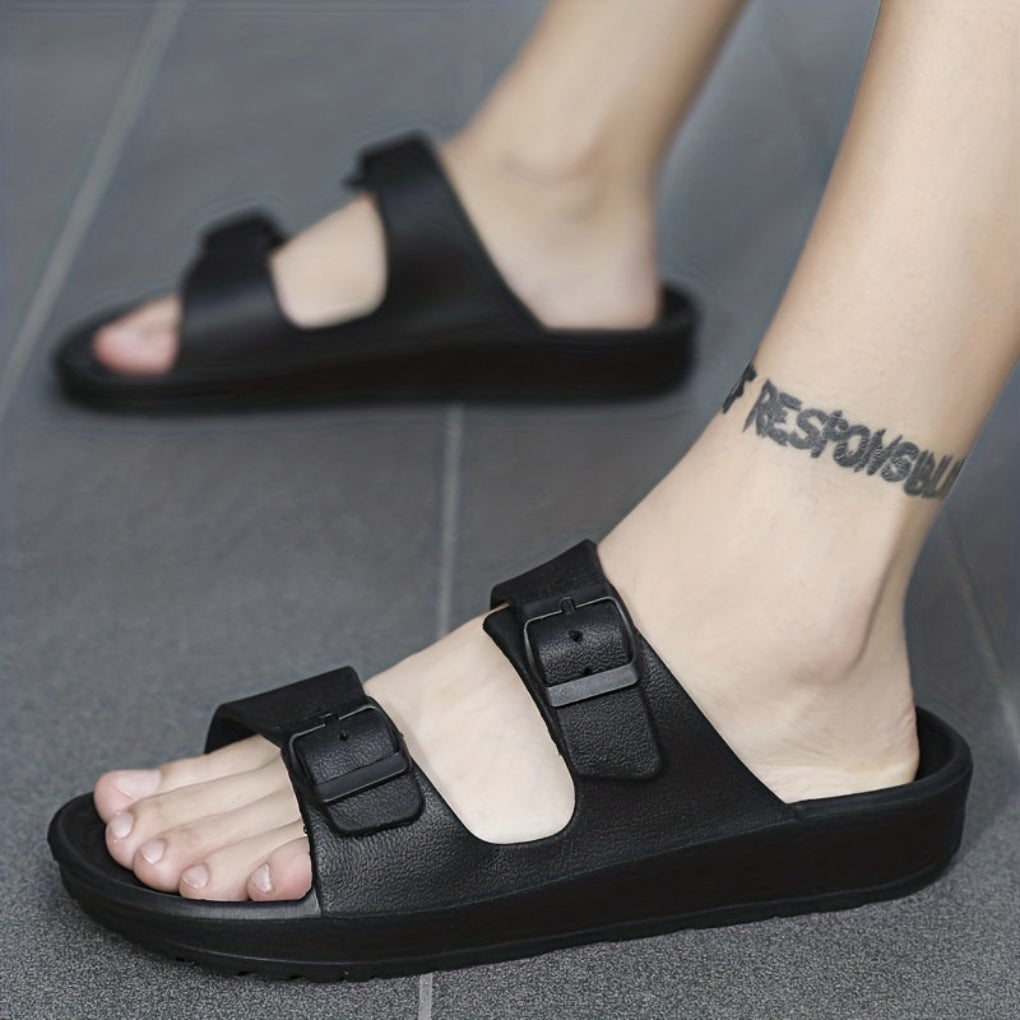 Menns Dobbel Spenne Sandal