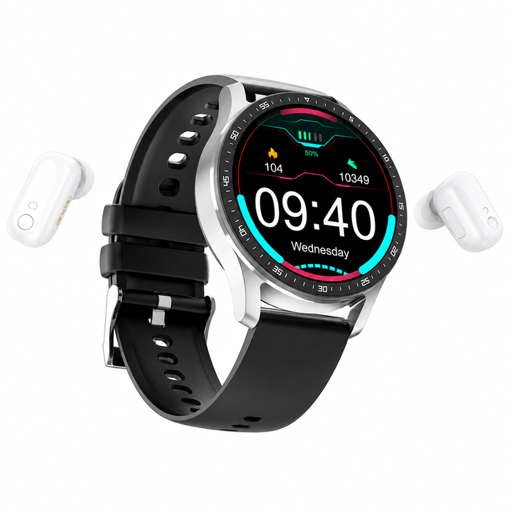 PrestigeTrack EchoWrist | Smartklokke med Bluetooth-hodetelefoner for trenings- og helseovervåking