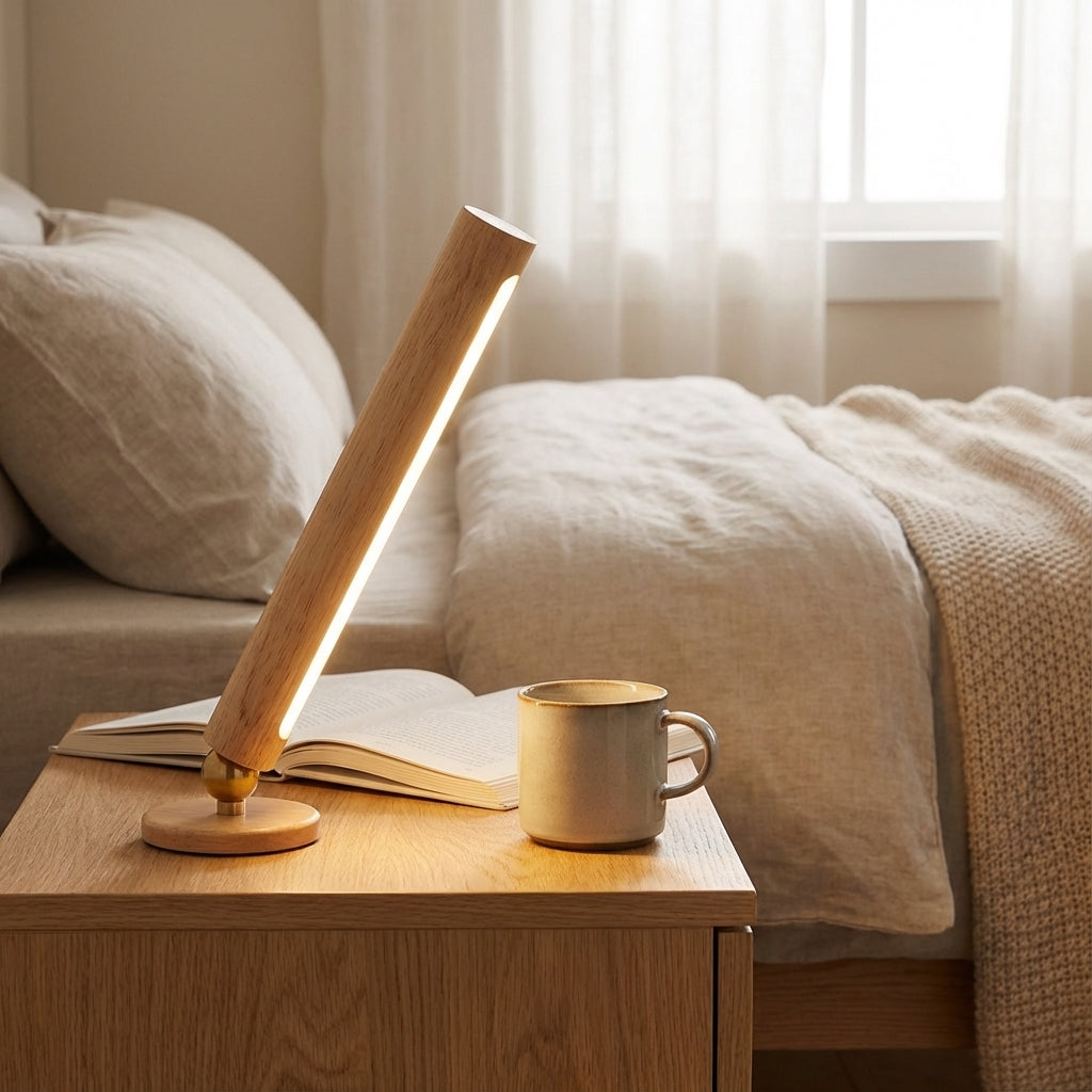 Justerbar skrivebordslampe med tiltfunksjon – Baskel