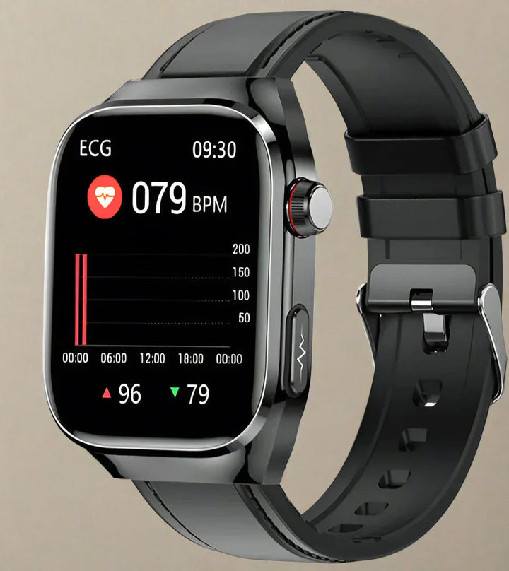 Avansert helse-smartklokke | EKG, blodsukker, 2,04" AMOLED-skjerm og treningsmodus