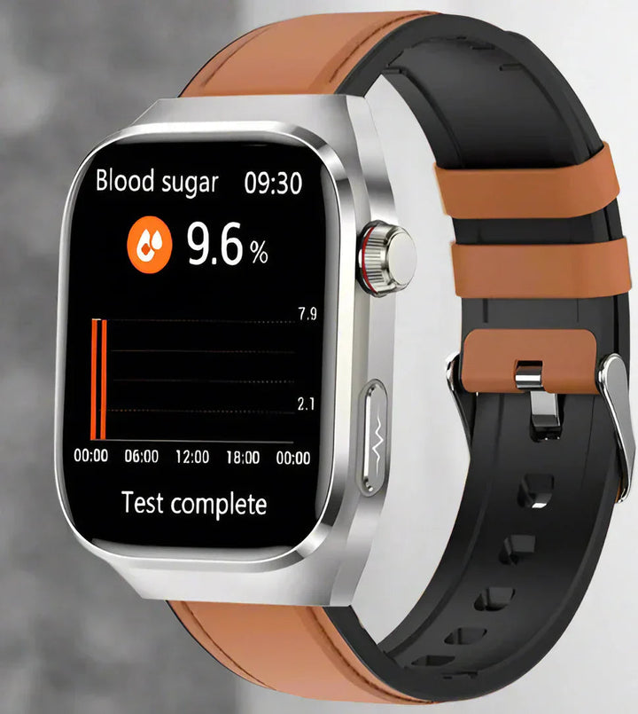 Avansert helse-smartklokke | EKG, blodsukker, 2,04" AMOLED-skjerm og treningsmodus