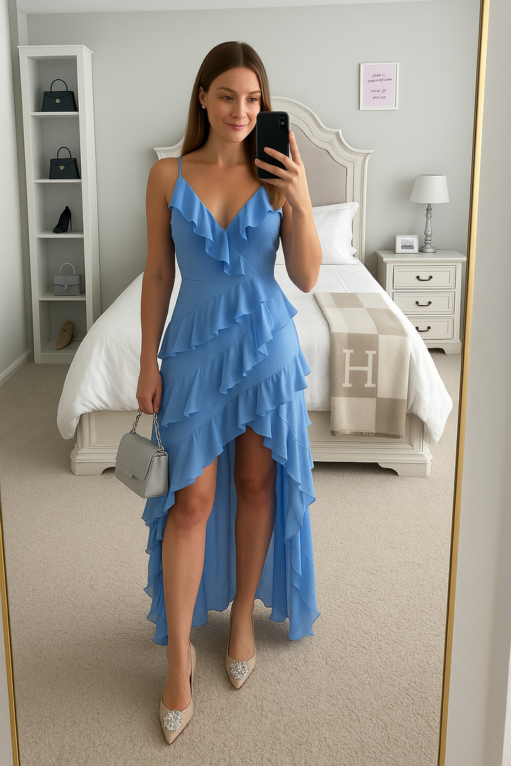 Kvinners Komfortabel Solid Farge Kjole