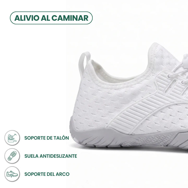 Barfotsneakers til dame med bred tåboks og fleksibel såle
