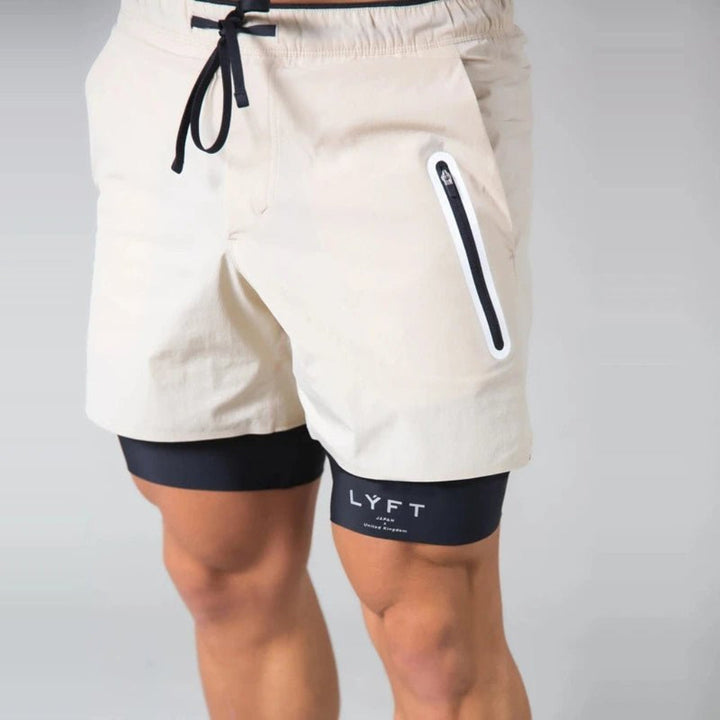 2-i-1 Sport- og Treningsshorts Herrer
