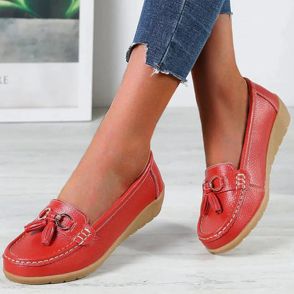 Kvinners Retro Wedge Loafers