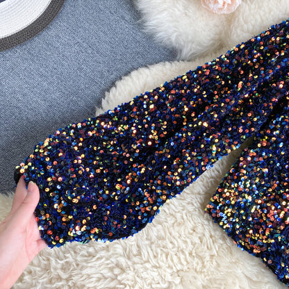 Fleur – Glitter En-Skulder Top | Sparkle med Eleganse