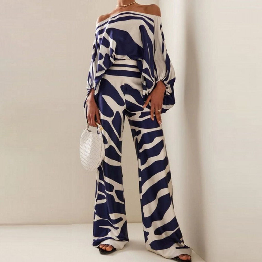 Off-Shoulder Stil Kvinners Satin 2 Dels Sett