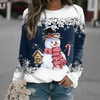Kvinnes Snowflake Print Jule Sweatshirt