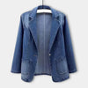 Stilig Denim Blazer for Kvinner