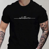 Casual Menns T-Skjorte med Rund Hals og Minimalistisk Print