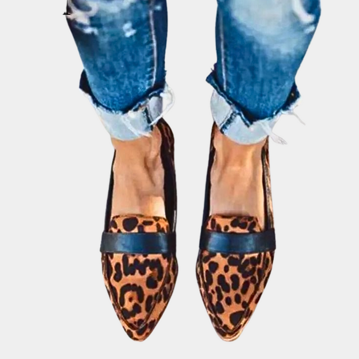 Kvinners Suede-Look Slip-On Loafers