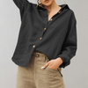 Vintage Linbluse for Kvinner