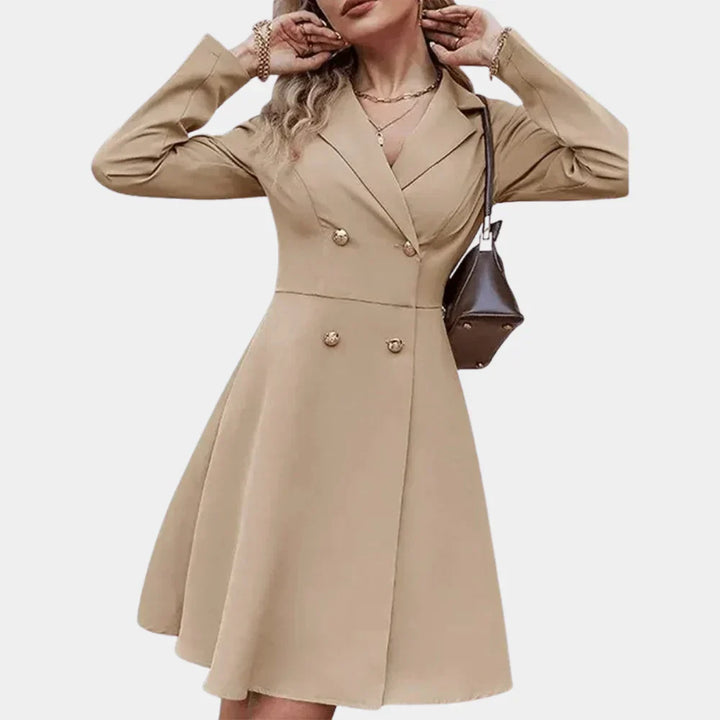 FrostElegance – A-Linje Vinterfrakk for Kvinner