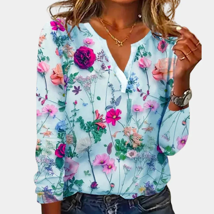 Casual Blomstrete Kvinners Bluse