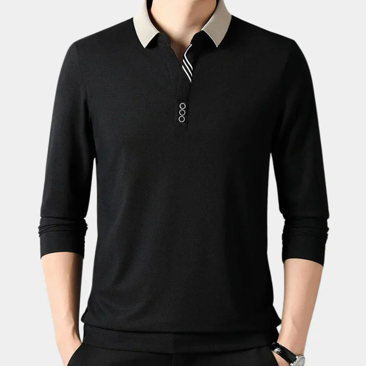 Casual Langermet Polo for Menn