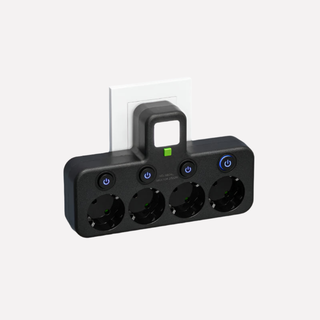 Strømfordeler med USB- og Type‑C-porter