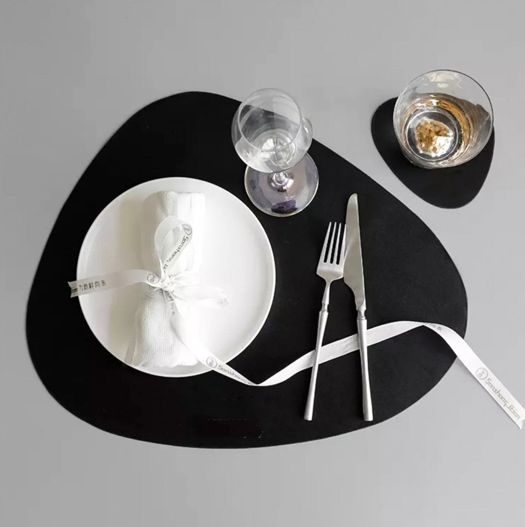 Vettä hylkivä nahkainen tabletti- ja lasinalussarja - Tablevo
