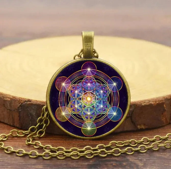 Chakra-anheng med Metatrons kube - Solantra