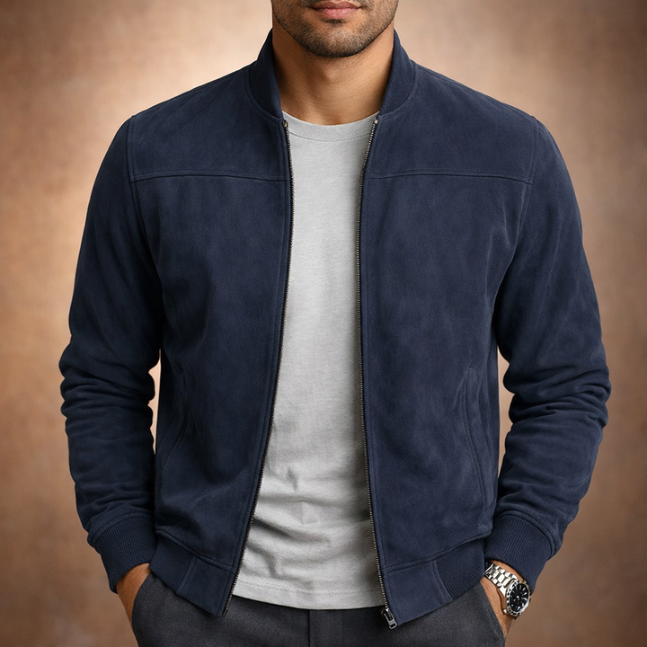 Bomberjakke i semsket look til herre – lett smart casual-jakke