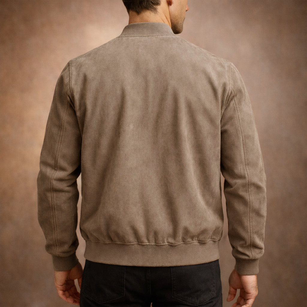 Bomberjakke i semsket look til herre – lett smart casual-jakke