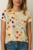 Kvinners Vintage Blomster T-skjorte