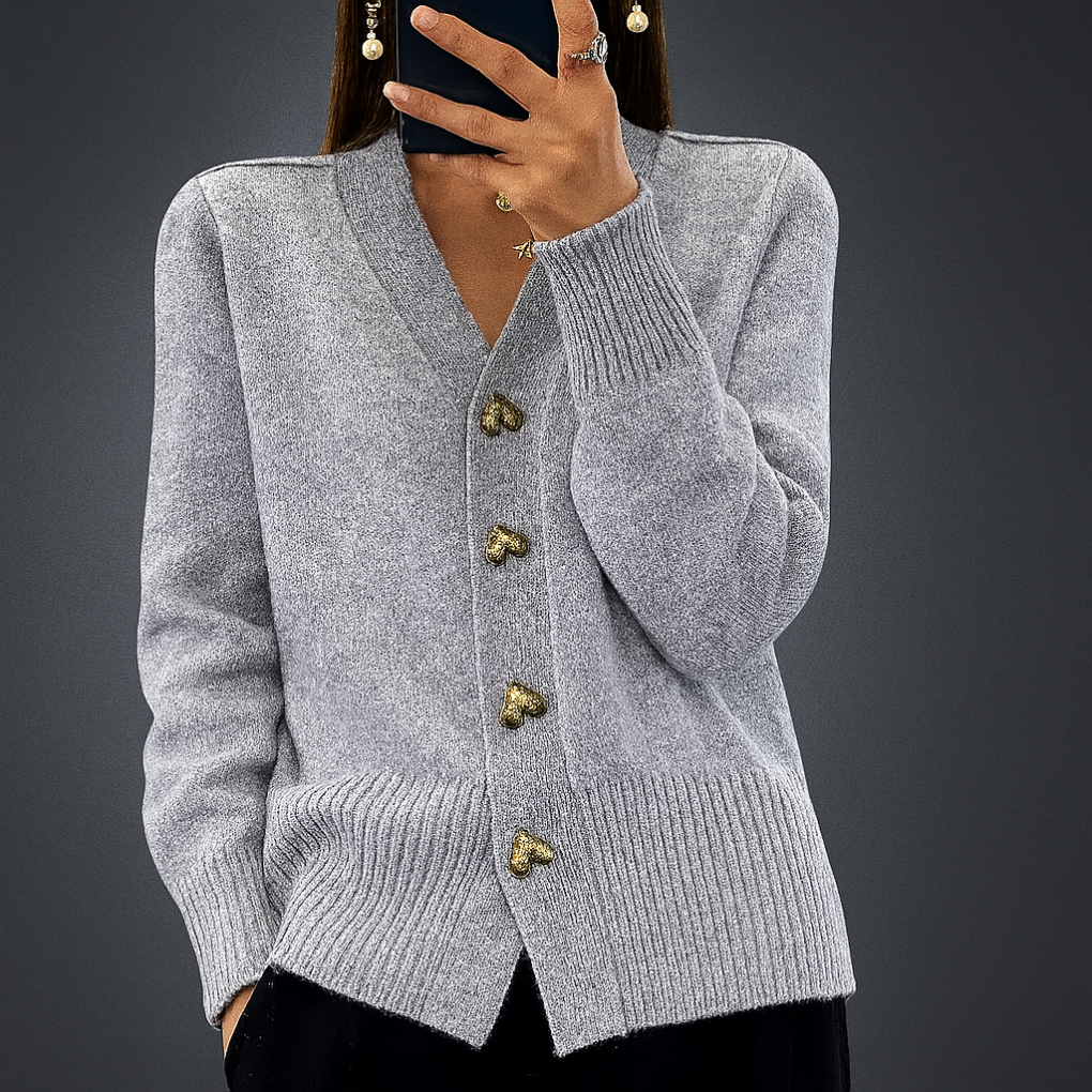 Koselig V-hals Strikket Cardigan
