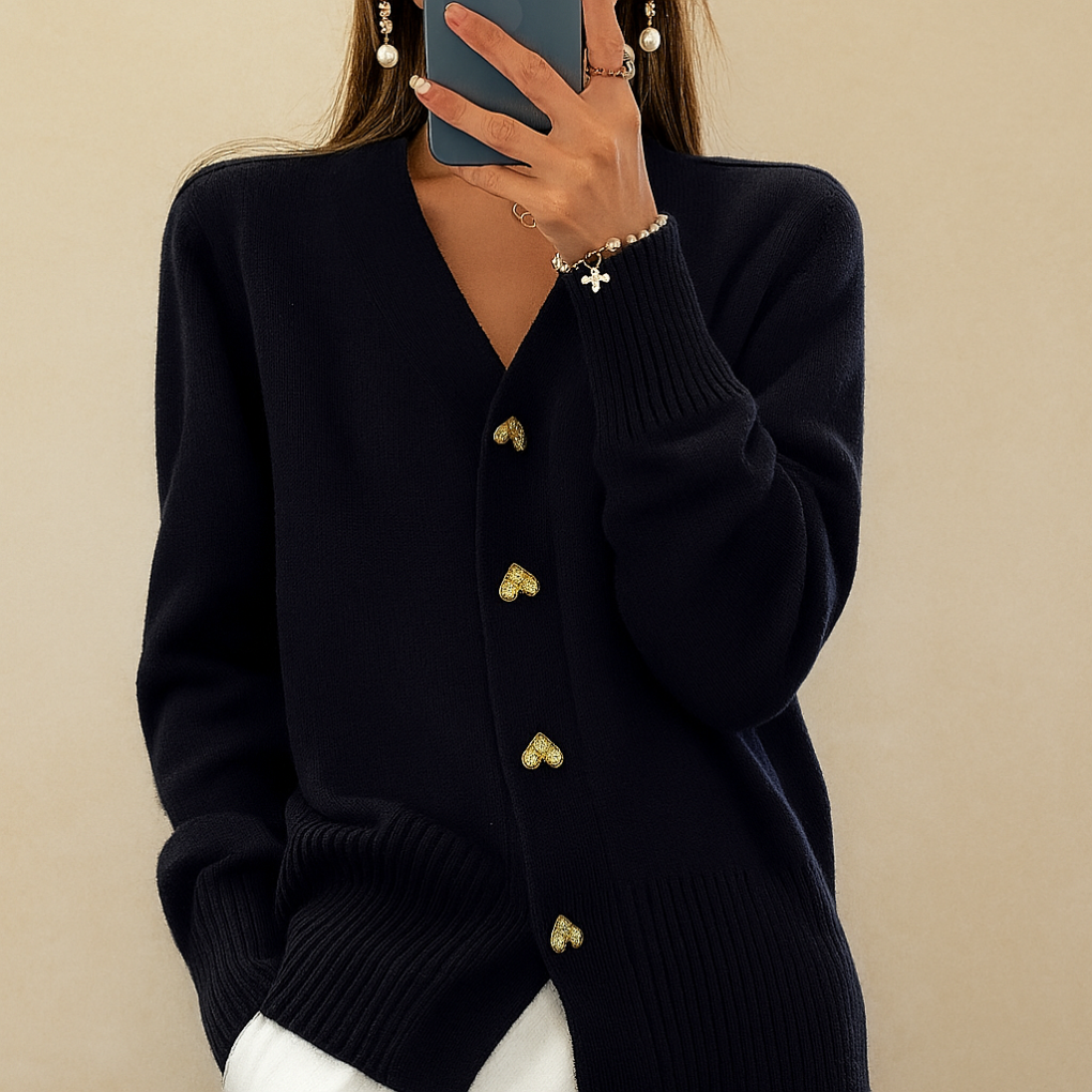 Koselig V-hals Strikket Cardigan