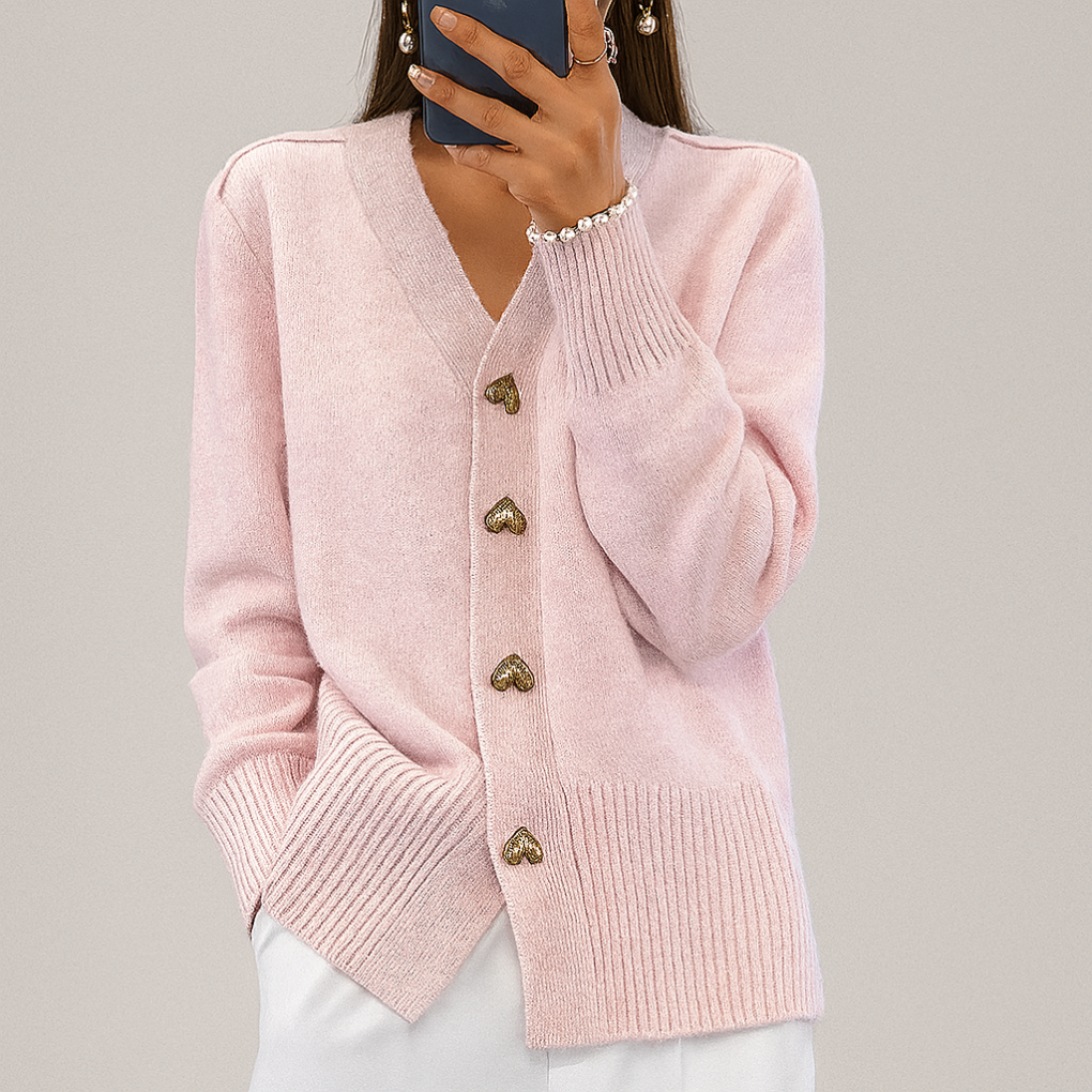 Koselig V-hals Strikket Cardigan