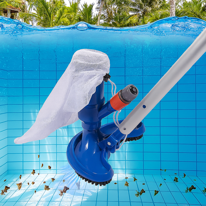 Pool Vakuumrenser med Ruskinnsamlingspose
