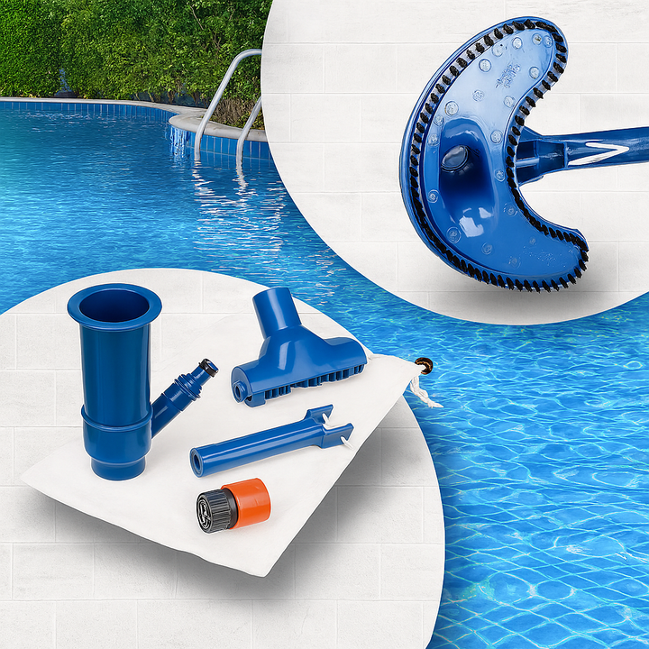 Pool Vakuumrenser med Ruskinnsamlingspose