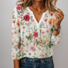 Blomstret Print Casual Bluse