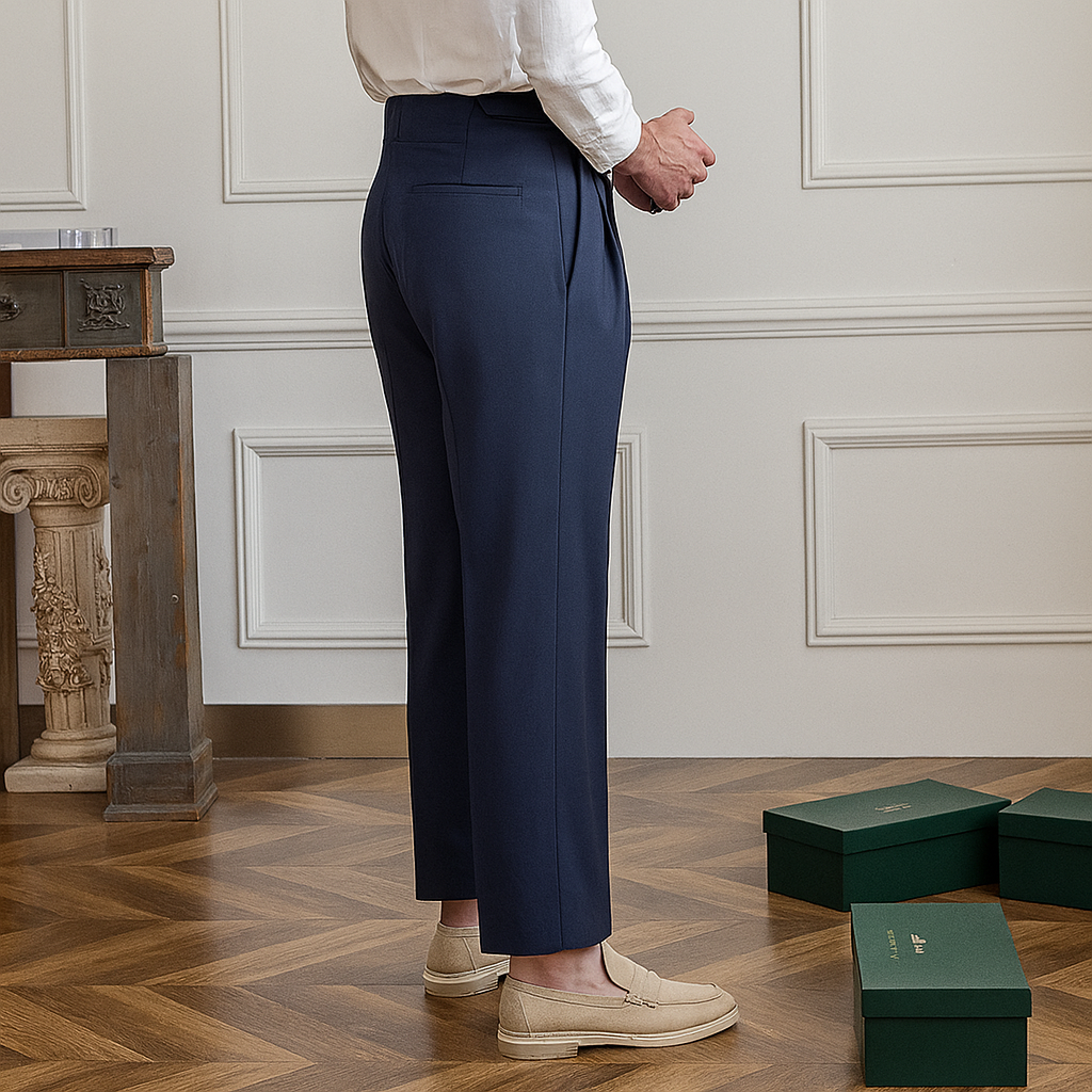 Menns Høyt Liv Slim Fit Formelle Bukser