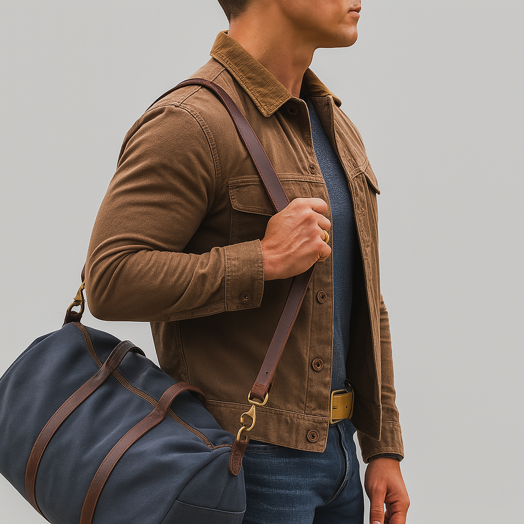 Menns Vintage Rugged Knapp-Front Utendørs Jakke