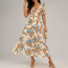 Blomstertrykk Midi Kjole