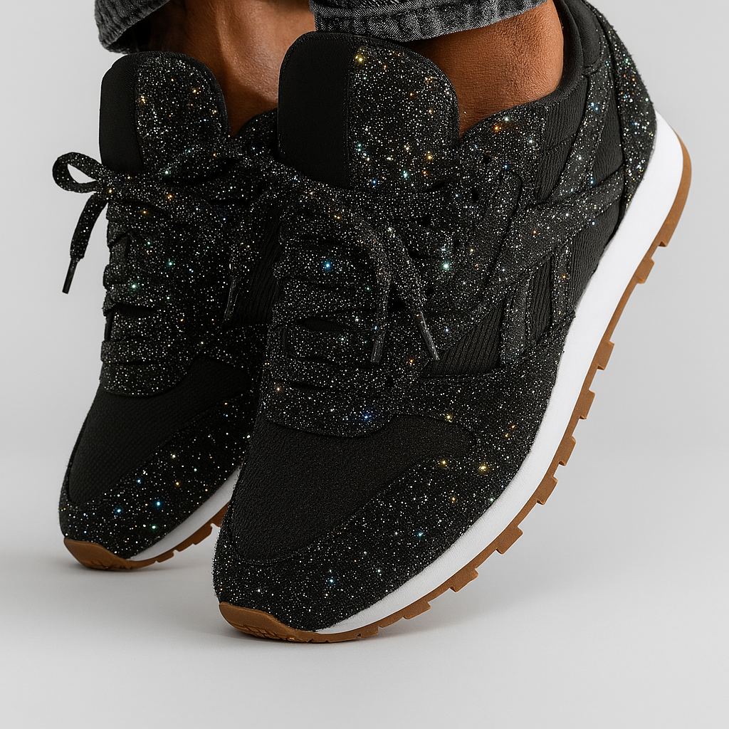 Kvinners Glitter Chunky Sneakers