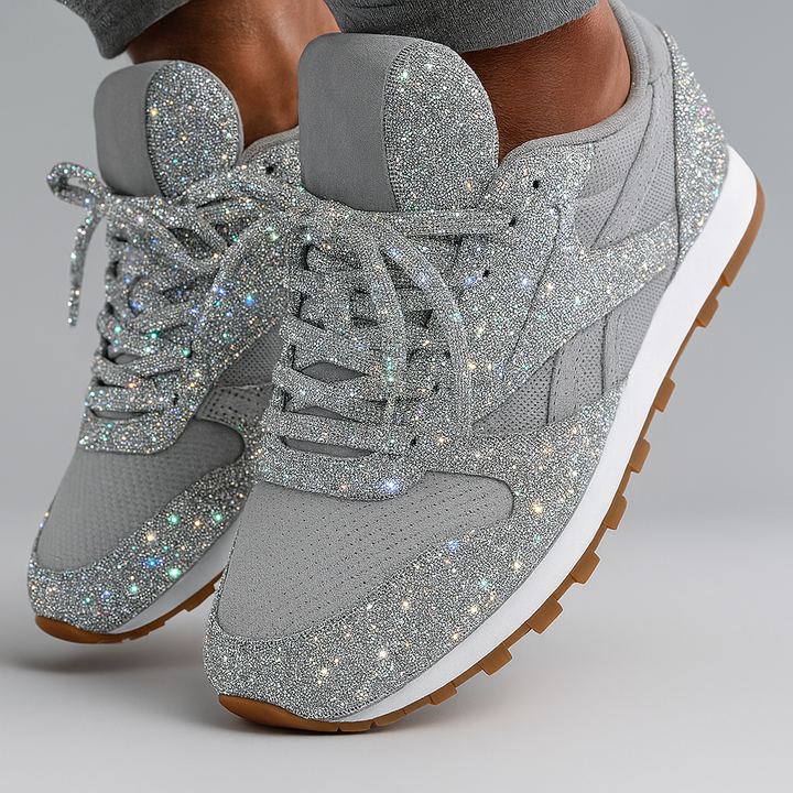 Kvinners Glitter Chunky Sneakers