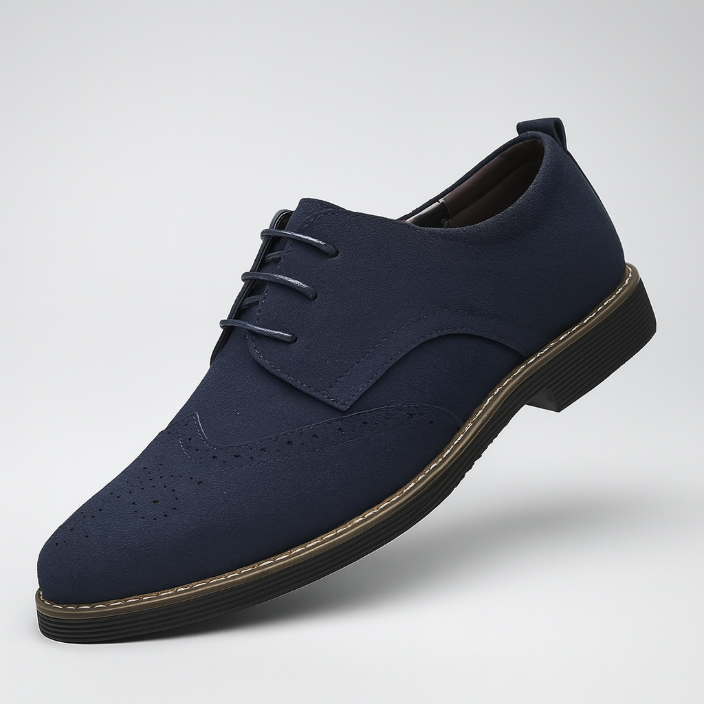 Suede Brogue Detalj Oxford Sko