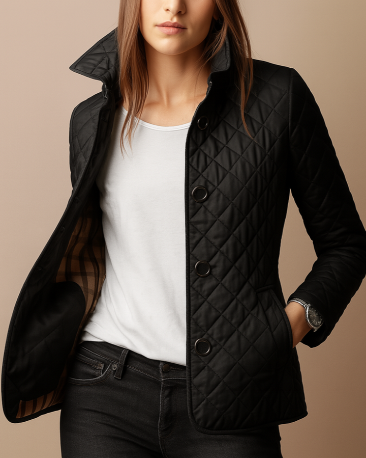Kvinners quilted jakke