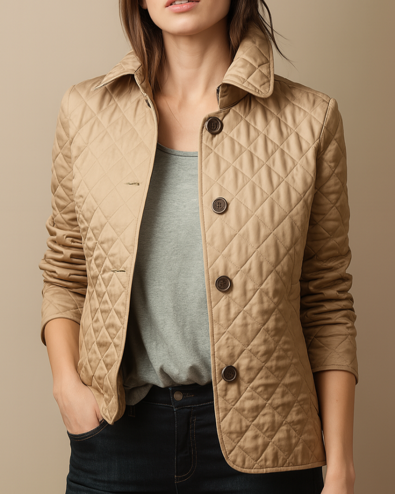 Kvinners quilted jakke