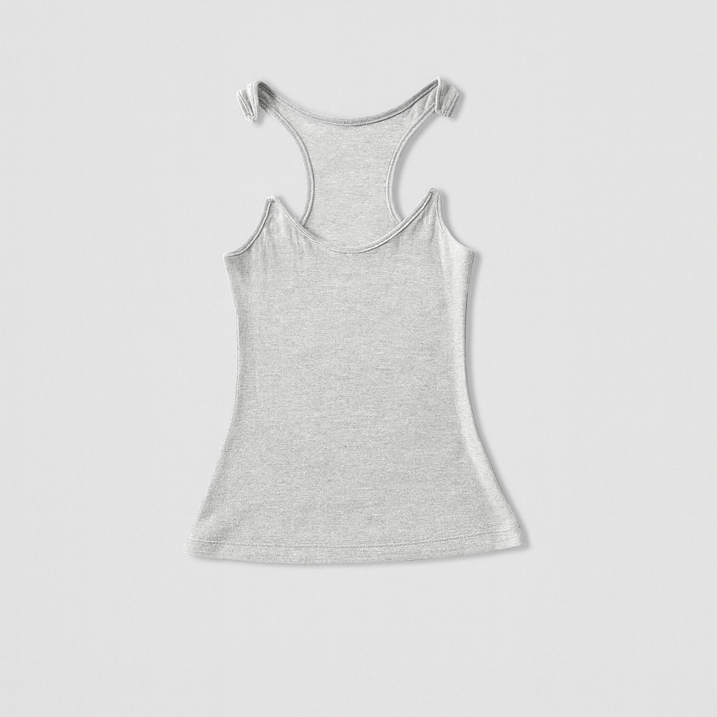 Kvinne Usynlig Stropp Ribbet Tank Top