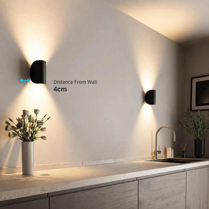 Justerbar Up-Down LED-vegglampe – varmt stemningslys, moderne design